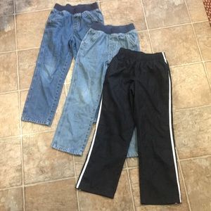 3 Pieces- Size L/7 Jumping Beans Jeans/Track Pants